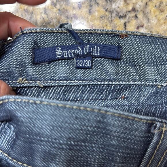 Sacred cult blue shiny jeans 32×30 - Picture 3 of 9
